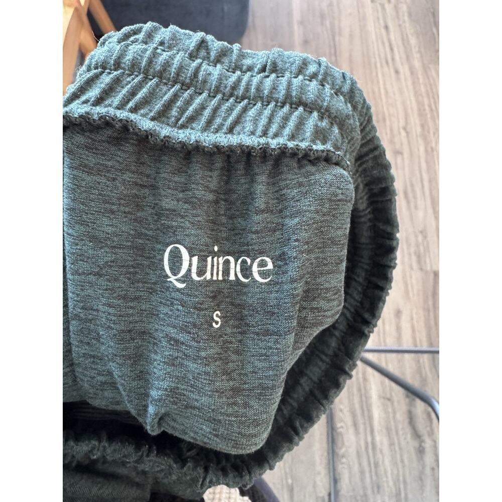 Quince Flowknit High-Rise Boyfriend Joggers Size S Dark Green Sporty - Picture 7 of 8